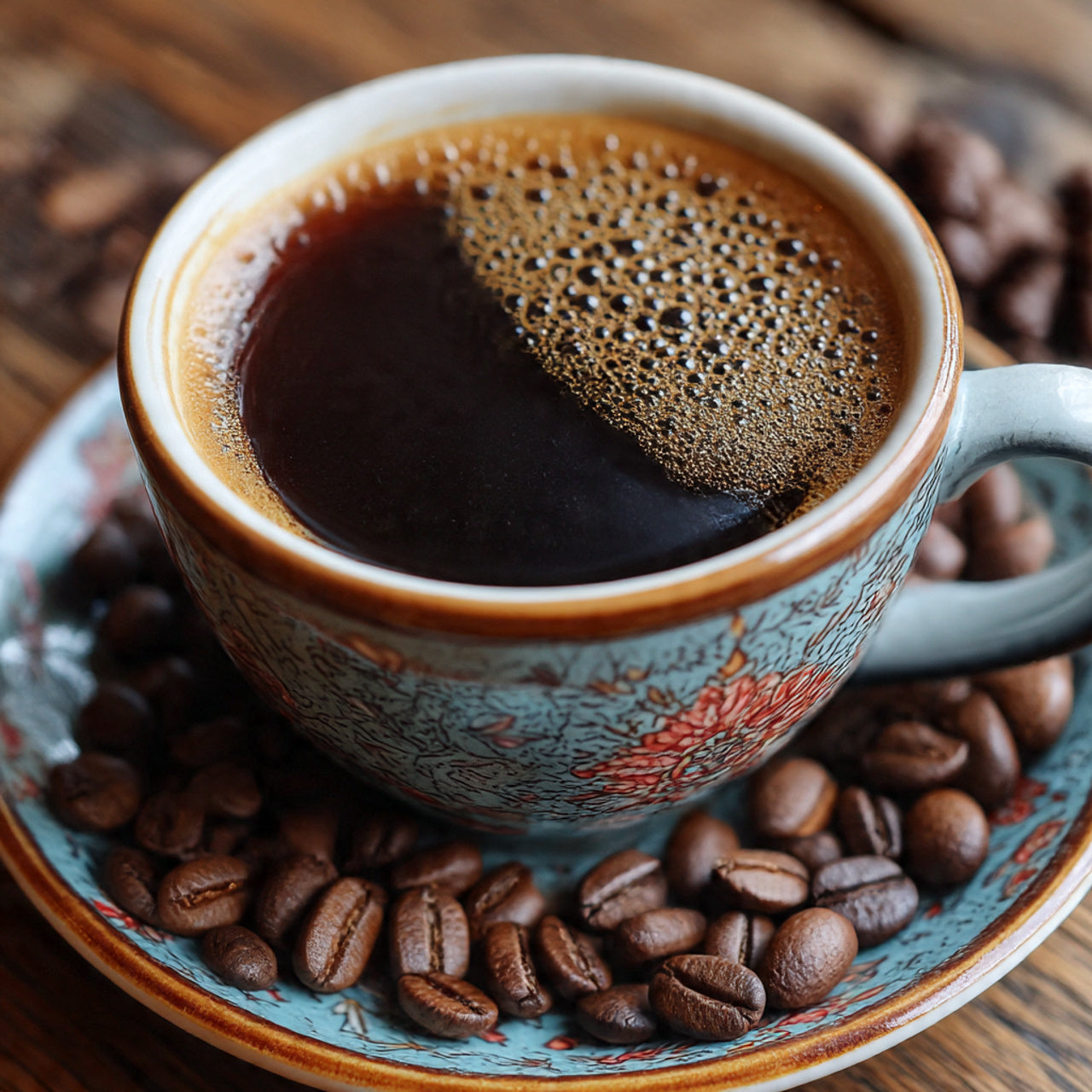 Brewed cup of Costa Rica coffee clean bright sustainably grown flavor