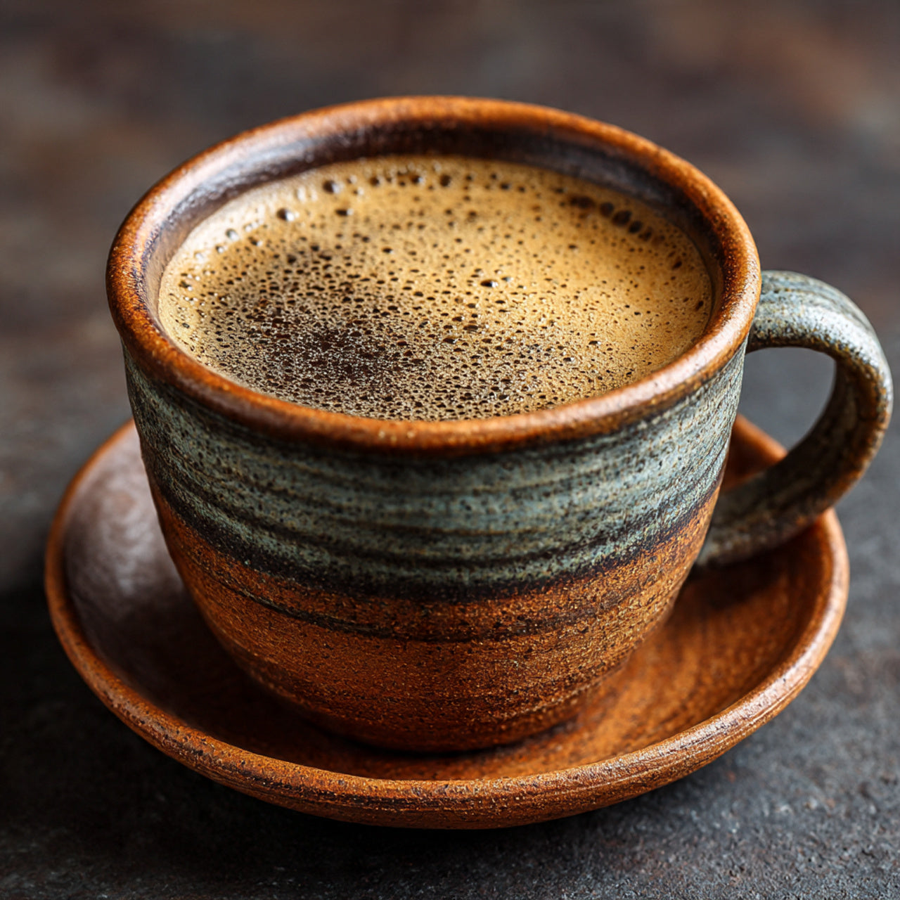Brewed cup of Mexico coffee smooth nutty comforting flavor