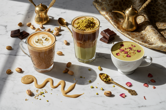 Indulge in three luxurious Dubai Chocolate coffee recipes featuring pistachio, tahini, and rose. Exotic, trendy, and utterly sophisticated.