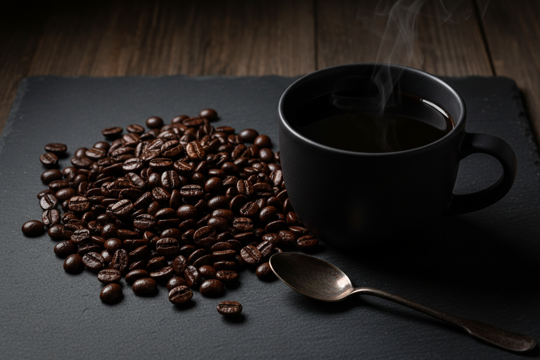 French Roast premium African coffees roasted to dark perfection with bittersweet flavor, low acidity, and bold character