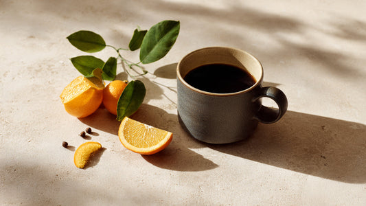Editorial image of coffee with subtle global flavor elements representing evolving international influences in coffee culture.