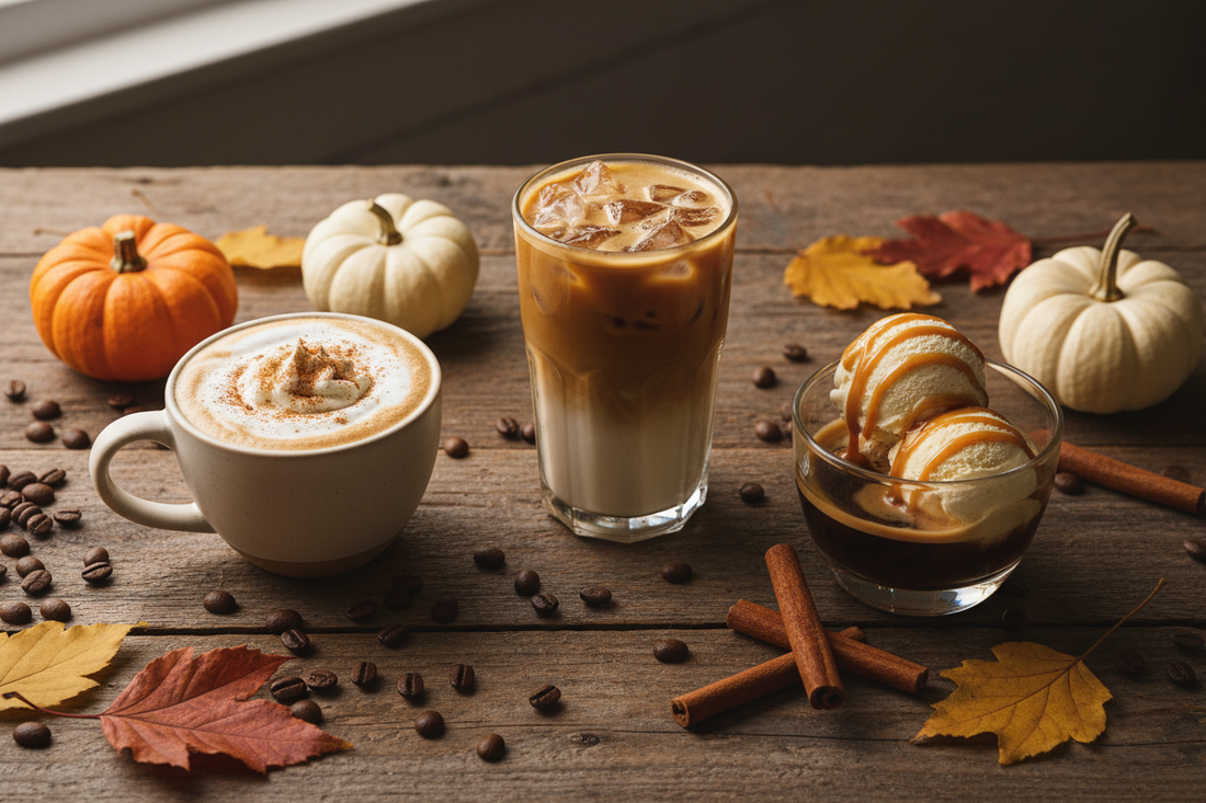 Discover three artisanal recipes featuring our small-batch Pumpkin Spice coffee—from a classic latte to an indulgent affogato. Elevate your fall coffee ritual with these craft-focused creations.