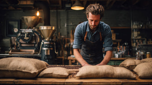 Editorial image of artisan coffee roastery illustrating craftsmanship and the growth of small-batch specialty coffee.
