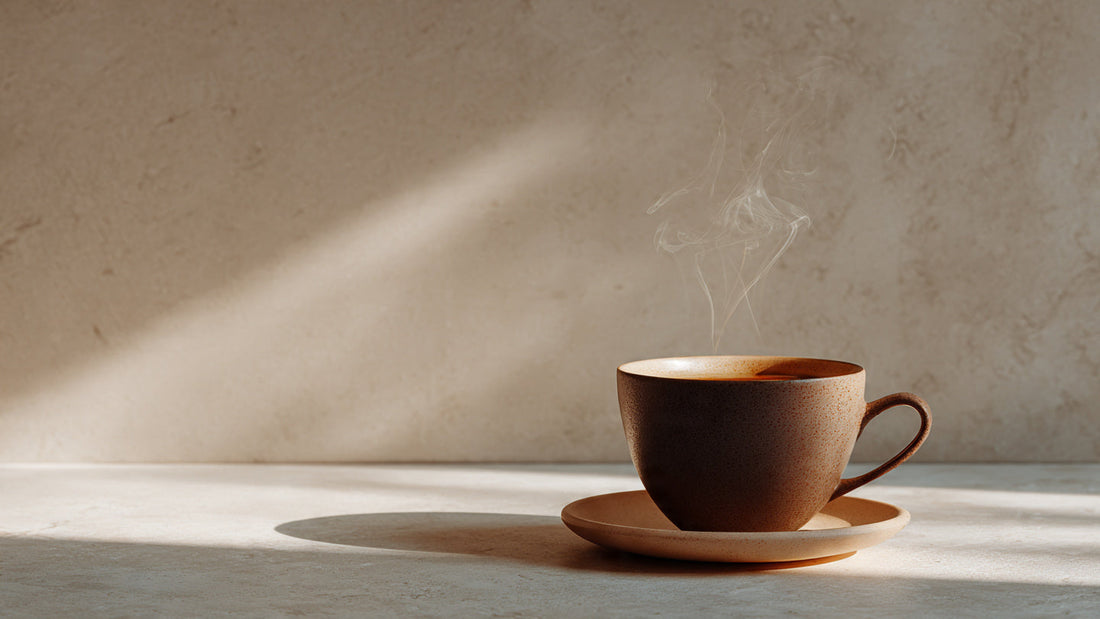 Smooth coffee in a cup with soft lighting showing rich balanced appearance