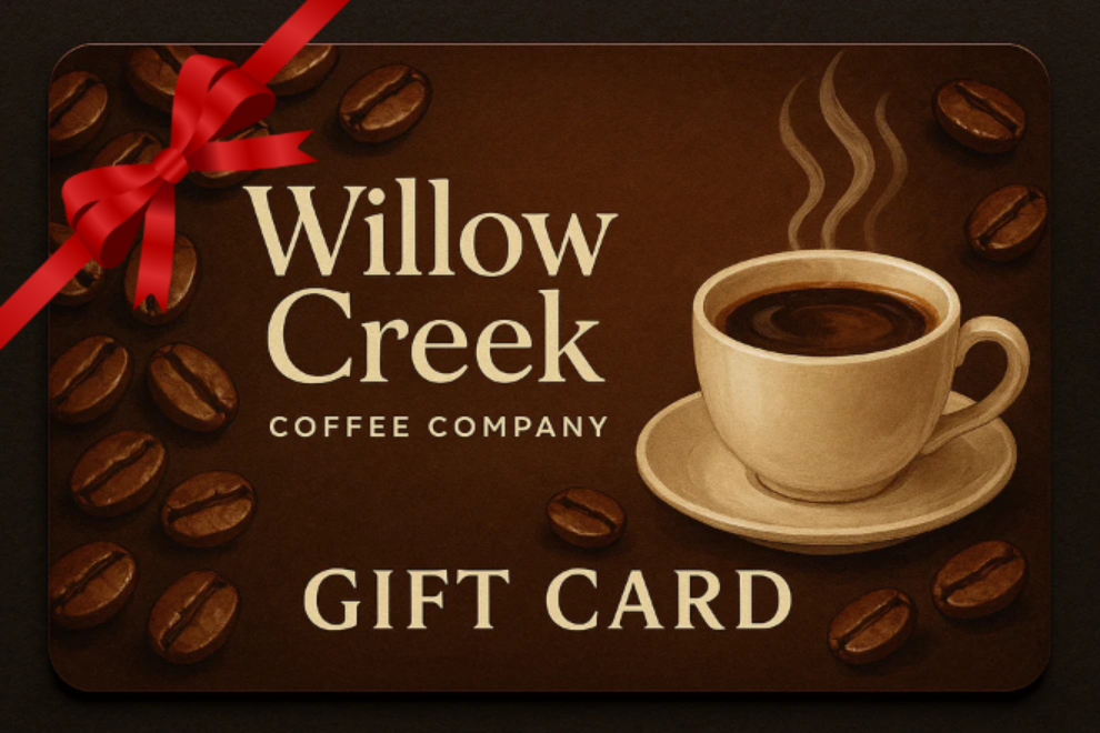 willow creek coffee company gidt card