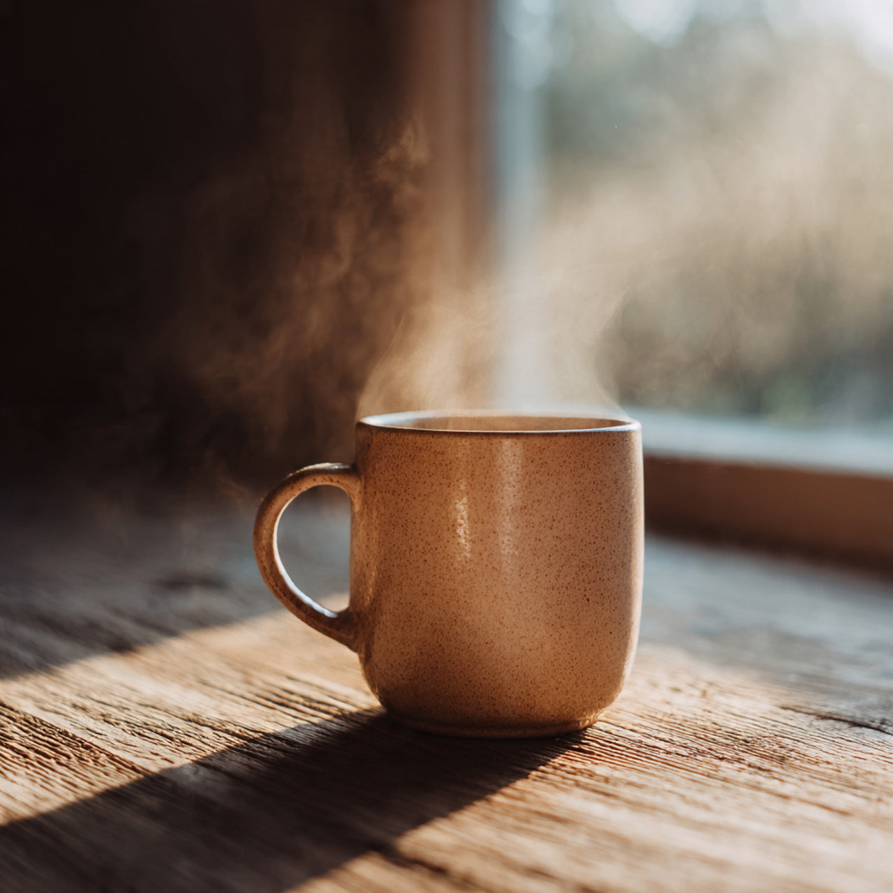 colombia coffee brown mug on a wooden surface 