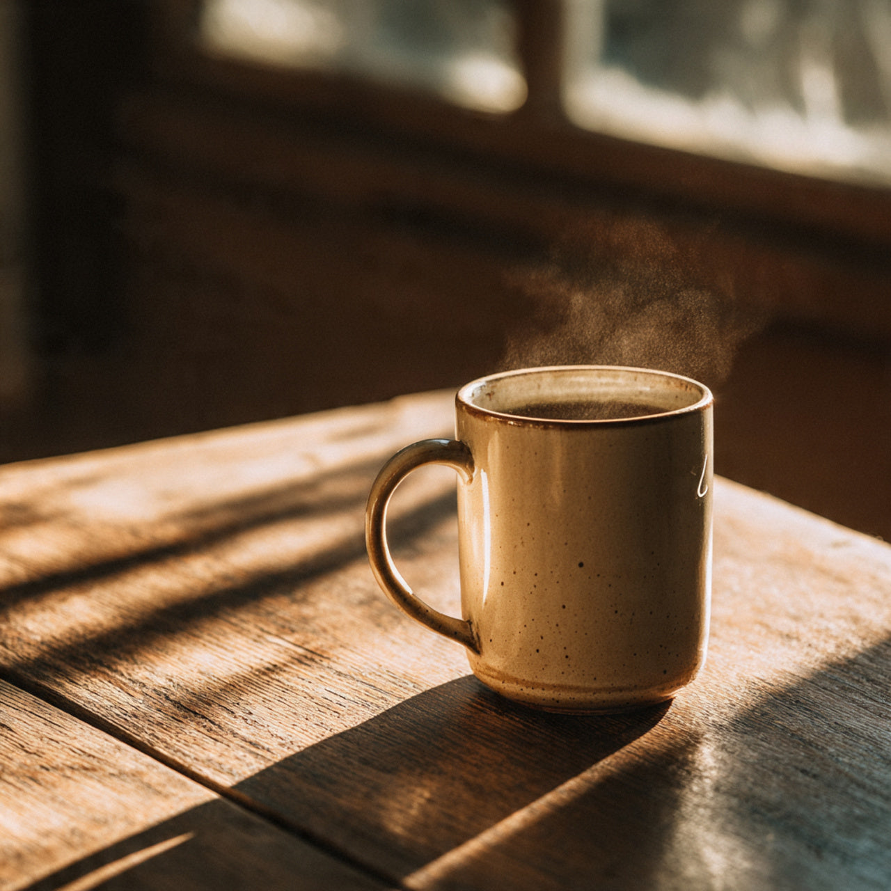 mug on table with tanzania coffee