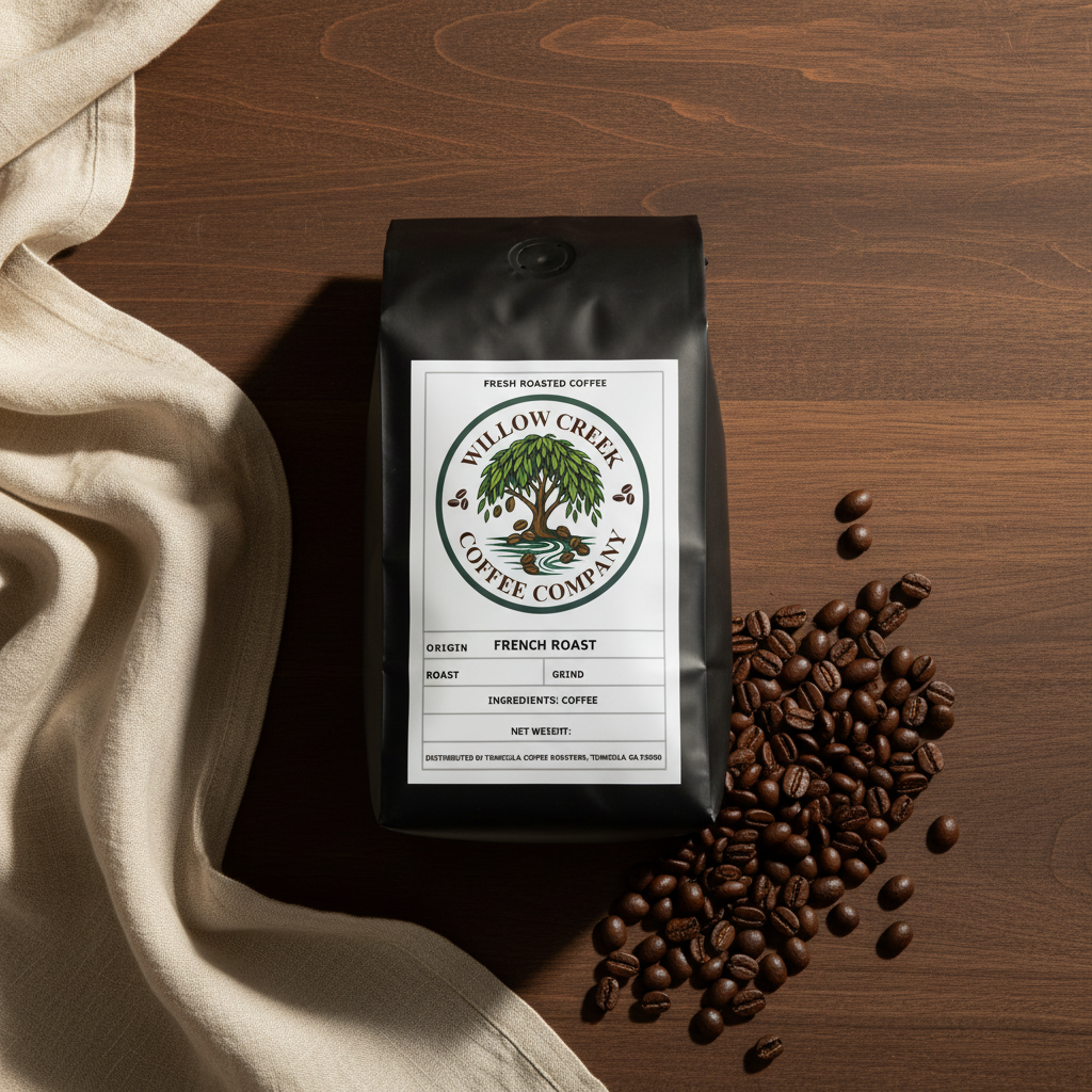 French Roast Coffee - Flat Lay