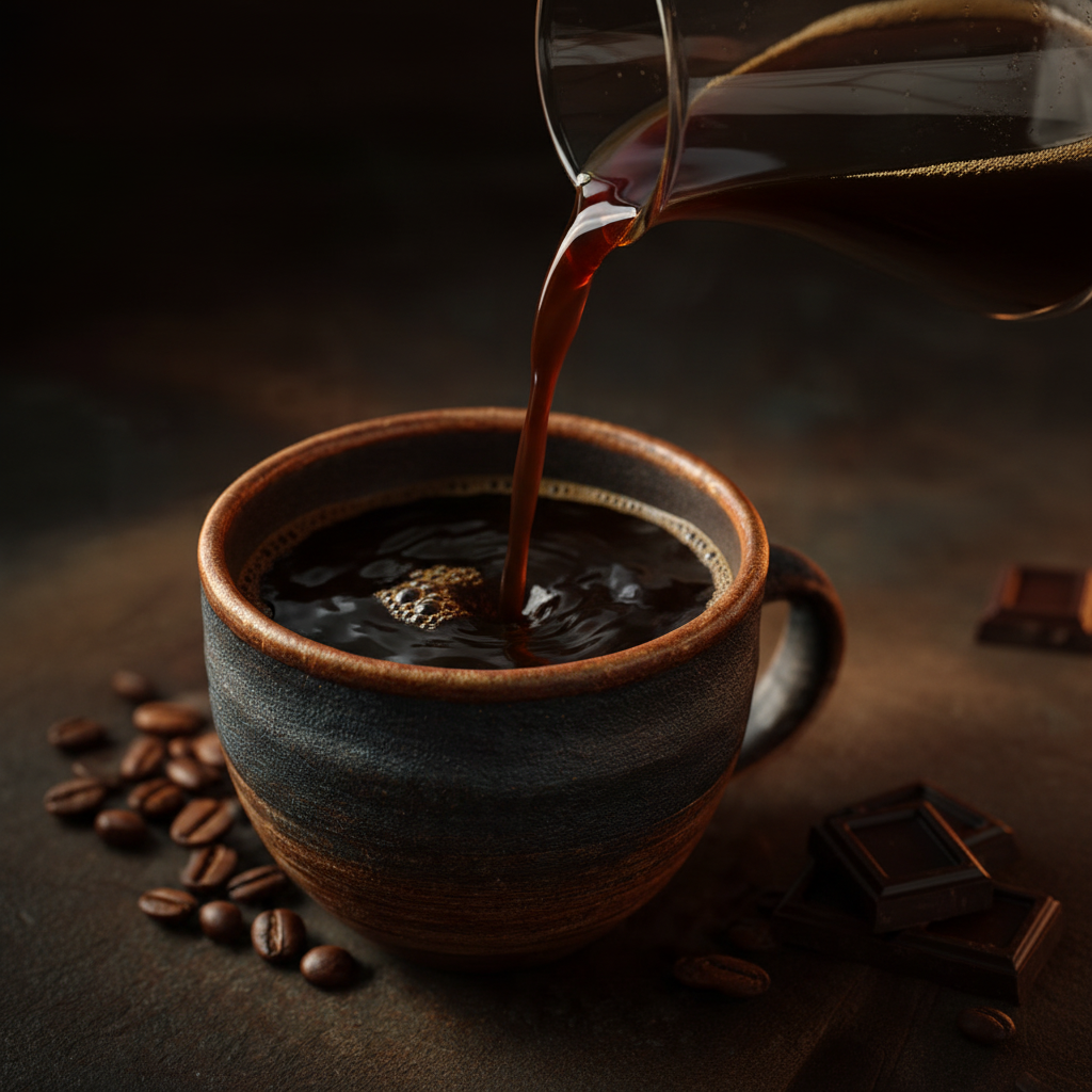Italian Roast Coffee - Pour Action