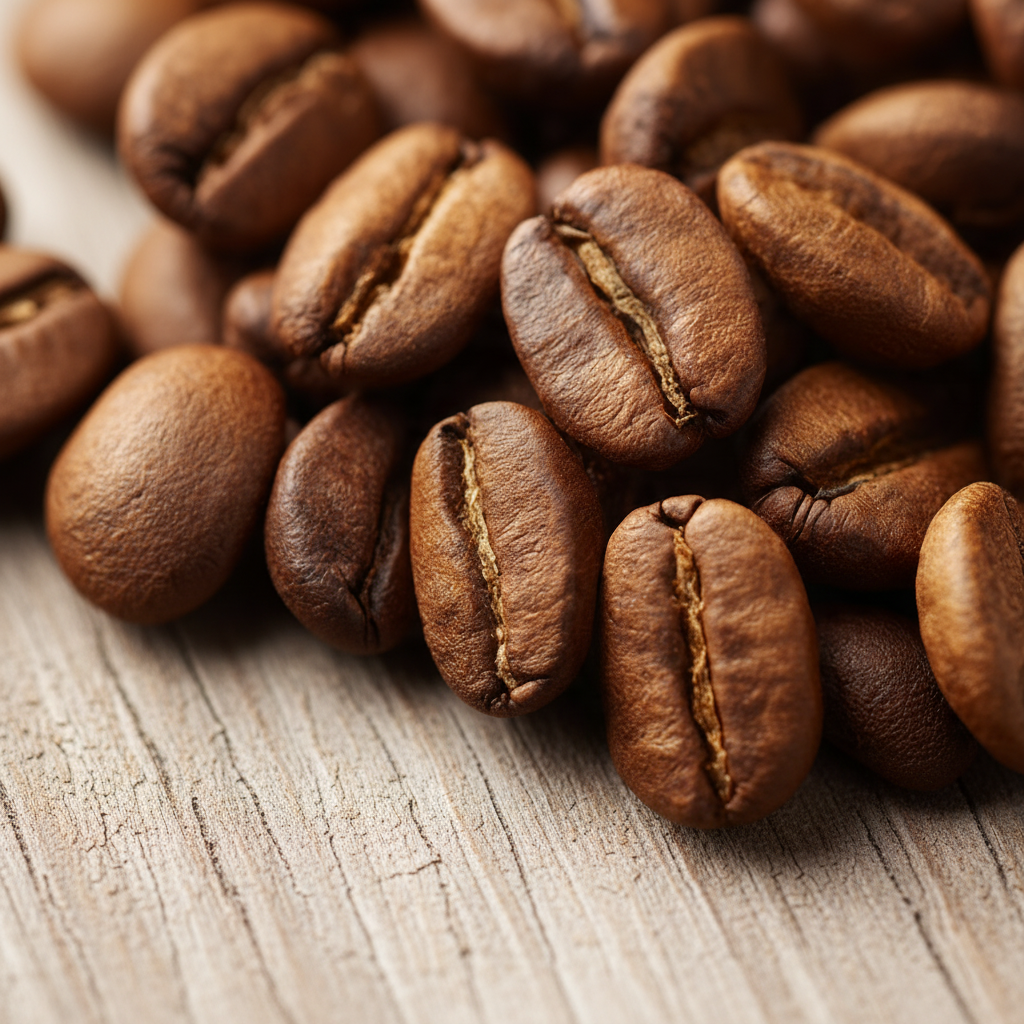 Medium light roast coffee beans from Tanzania with jasmine pear and strawberry aroma