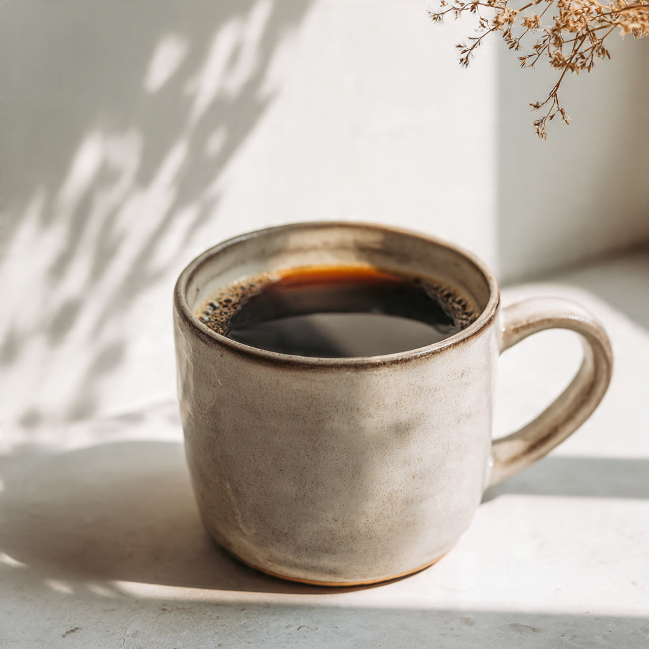 ceramic mug with uganda coffee 
